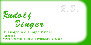 rudolf dinger business card